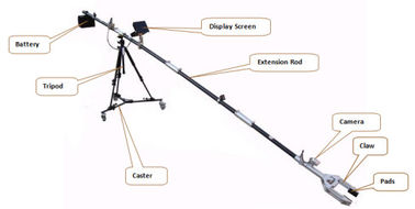 360 ° रोटेटेबल मैकेनिकल पंजे और आईआर नाइट विजन कैमरा के साथ 4.2 मीटर टेलीस्कोपिक मैनिपुलेटर