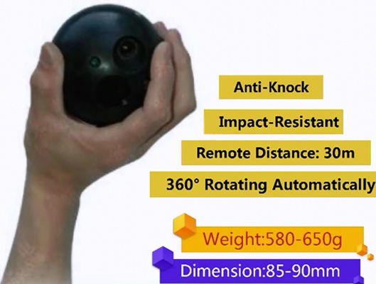 360 डिग्री घूर्णन वायरलेस रीयल टाइम इंटेलिजेंस 30 मीटर निगरानी बॉल